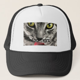 Kattälskare Förfärlig Look med ADD TEXT Tryckt Kep Keps