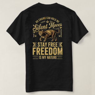 Kattälskare Frihet T-shirt – Djärv & Rolig
