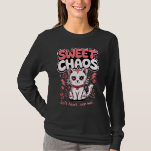 Kattälskare Glädjefull Krönt Katt Hjärta Gåva T Shirt