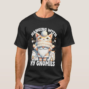 Kattälskare Gnom Grafik För Kattmamma Som Hänger M T Shirt