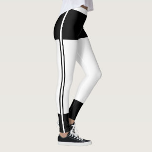 Kattälskare Husdjursmamma Vit Och Svart Randig Anp Leggings
