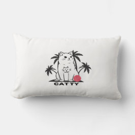 Kattälskare i dekorativ kudde