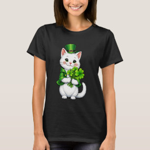 Kattälskare Irländsk Shamrock Rolig Katt St. Patri T Shirt