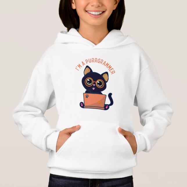 Kattälskare Jag är en purrgrammer programmerare T Shirt (Framsida)