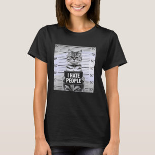 Kattälskare Jag hatar folk Roligt Introvert Antiso T Shirt