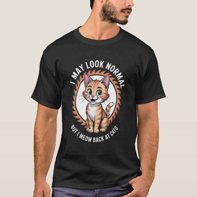 Kattälskare Jag Kan Se Normal Ut Men Jag Jamar Til T Shirt (Framsida)
