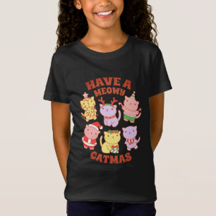 Kattälskare jul, ha en katig jul t shirt