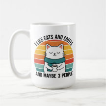 Kattälskare Kaffe Humor Kopp Present för Introvert