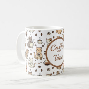 Kattälskare Kaffe Tid Mugg
