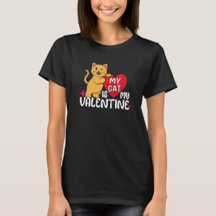 Kattälskare Kappa Min Katt Alla Hjärtans Dag Glad T Shirt
