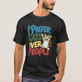 Kattälskare Katter Före Människor Rolig Kattmamma  T Shirt