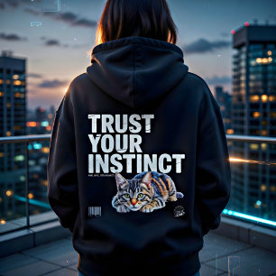 Kattälskare Motiverande Citat Lita på din instinkt T Shirt