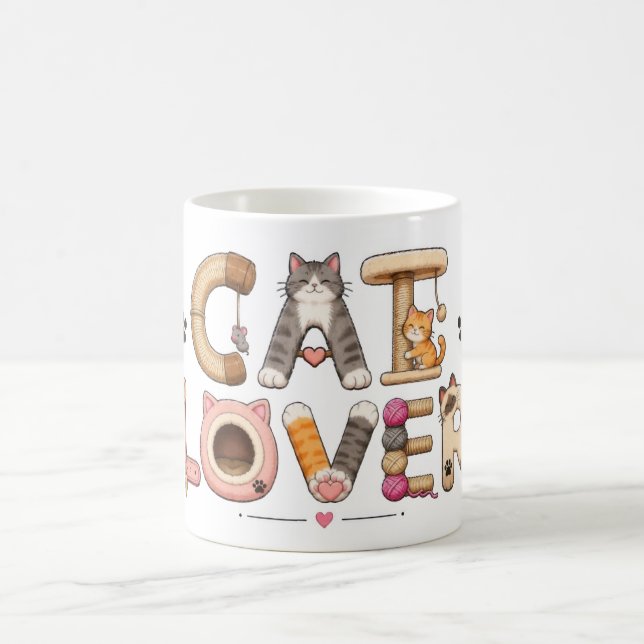 Kattälskare Ordkonst Kaffemugg (Center)