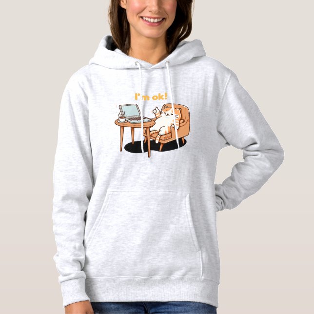 kattälskare present jag är okej t shirt (Framsida)