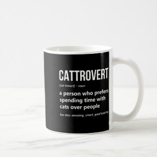 Kattälskare Rolig Kattrovert Definition Kitty Katt Kaffemugg