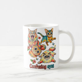 Kattälskare Roligt Kattens Nyfikna Kvartett, Söt K Kaffemugg