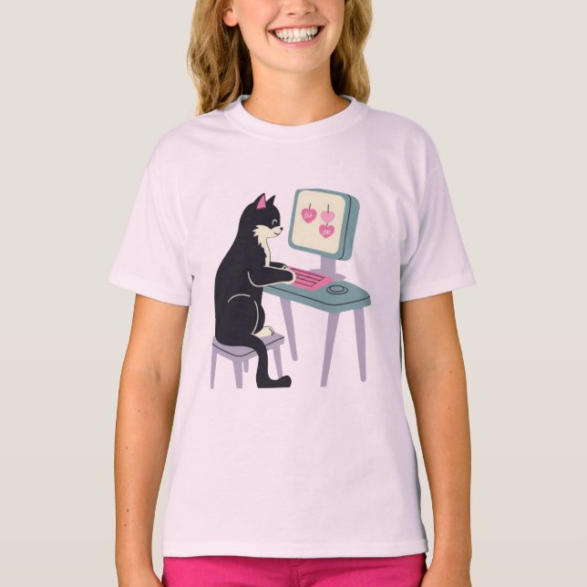 Kattälskare Smokingkatt  T Shirt (Framsida)