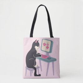 Kattälskare Smokingkatt  Tygkasse