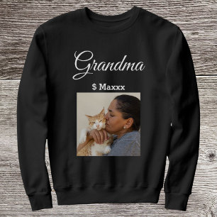 Kattälskare Söt Kattmamma Foto Personlig Mormor T Shirt