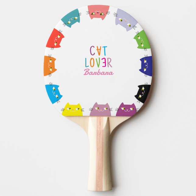 Kattälskare Söt Kawaii Pingisracket (Framsidan)