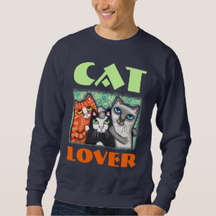 Kattälskare T-tröja Långärmad Tröja