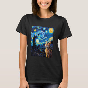 Kattälskare Van Gogh Entusiaster Inspirerad Konst T Shirt