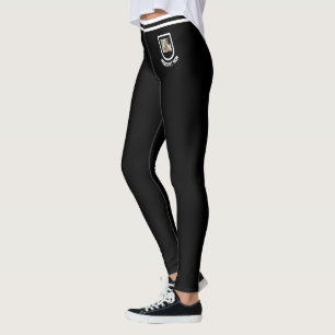 Kattälskare Vit Svart Randig Skräddarsydd Kattmamm Leggings
