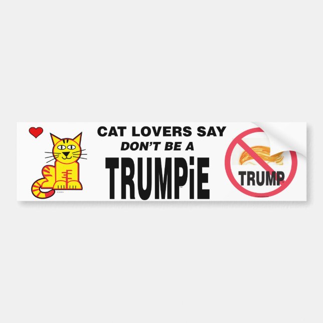 Kattälskarenågot att säga är inte en TRUMPiE Bildekal (Framsidan)