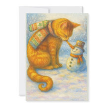 Kattälskares jul Sarah och snömannen