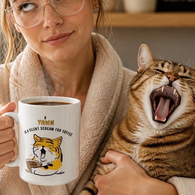 Kattälskares roliga kaffecitat Mugg (Skapare uppladdad)