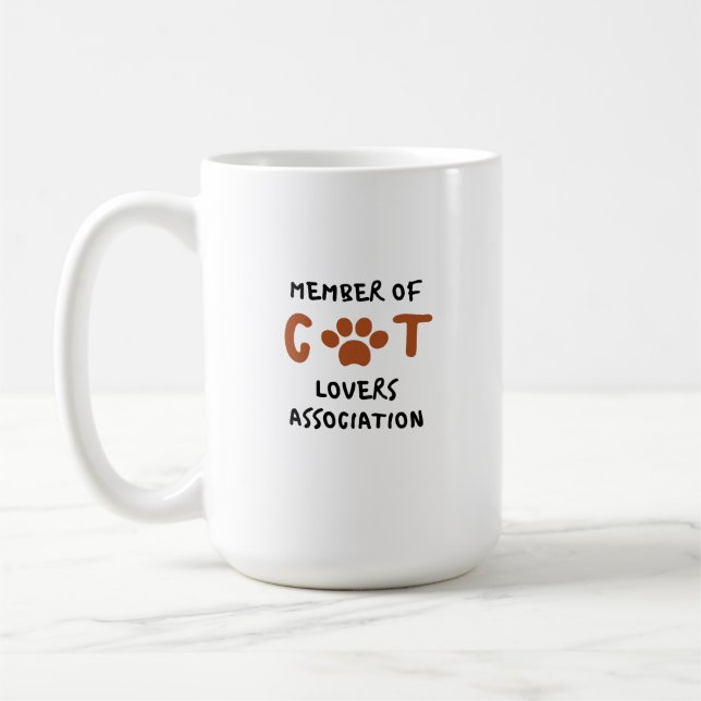 Kattälskarföreningens medlemsmugg kaffemugg (Vänster)