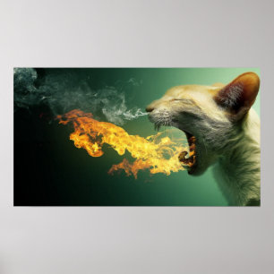 Kattandning avfyrar affischen poster