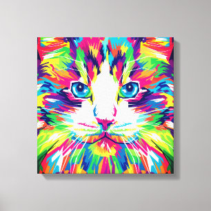 Kattansikte Geometrisk Prismatisk Design-32453 Canvastryck