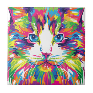 Kattansikte Geometrisk Prismatisk Design-32453 Kakelplatta