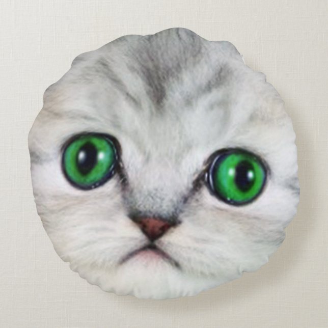 kattansikte kudder 2 rund kudde (Baksidan)