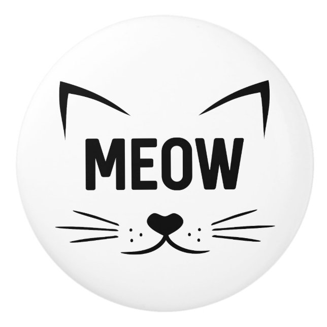 Kattansikte Meow Knopp (Framsidan)