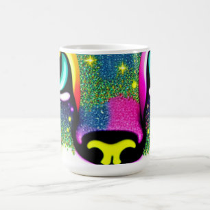 Kattansikte närbild Popkonst   Kaffemugg