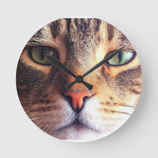 Kattansikte Rund Klocka