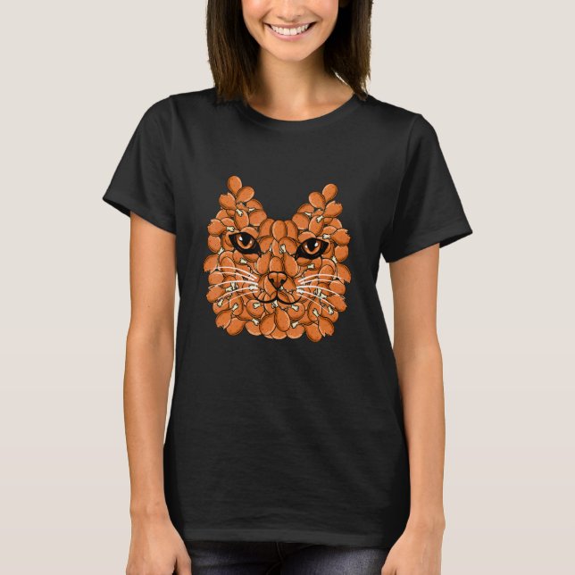 Kattansikte Turkbröst Thanksgiving Dag Cool Höst A T Shirt (Framsida)