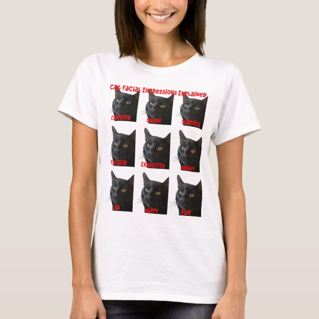 Kattansiktsuttryck Förklarat Diagram Utklipp T Shirt (Framsida)