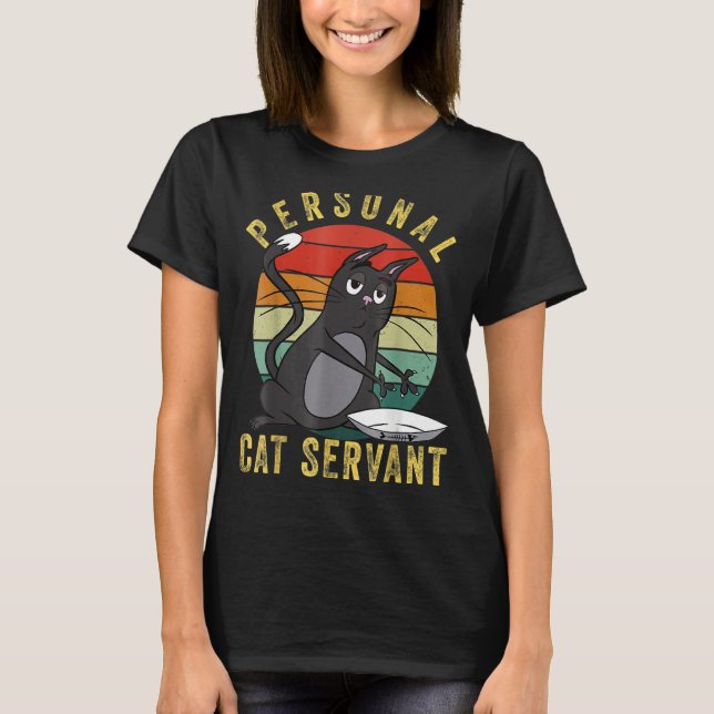 Kattanställd vid Kat Mamma Kittens T Shirt (Framsida)