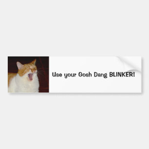 Kattanvända din Blinkerbildekal Bildekal