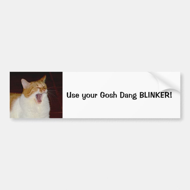 Kattanvända din Blinkerbildekal Bildekal (Framsidan)
