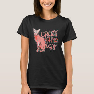 Kattapparat för , Crazy Sphynx, Dam, för djurkattu T Shirt