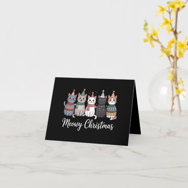 Kattåret i Lycklig under sommarjul - Katt Lover Ju Kort (Gul blomma)