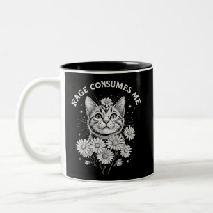 Kattarg Consumerar Mig Roligt Sarktiskt Kattunge B Två-Tonad Mugg