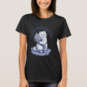 Kattarg Konsumera Mig Humor Katt Meme, Svart humor T Shirt