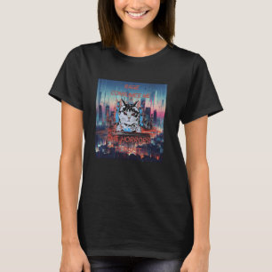 Kattarg Konsumera Mig Skräck Fortsätter Rolig Katt T Shirt
