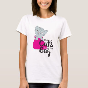 Kattarna utanför Bag Kitten Tecknad Image Kattunge T Shirt