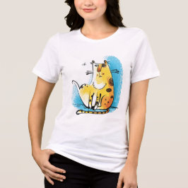 Kattartiklar på T-Shirt